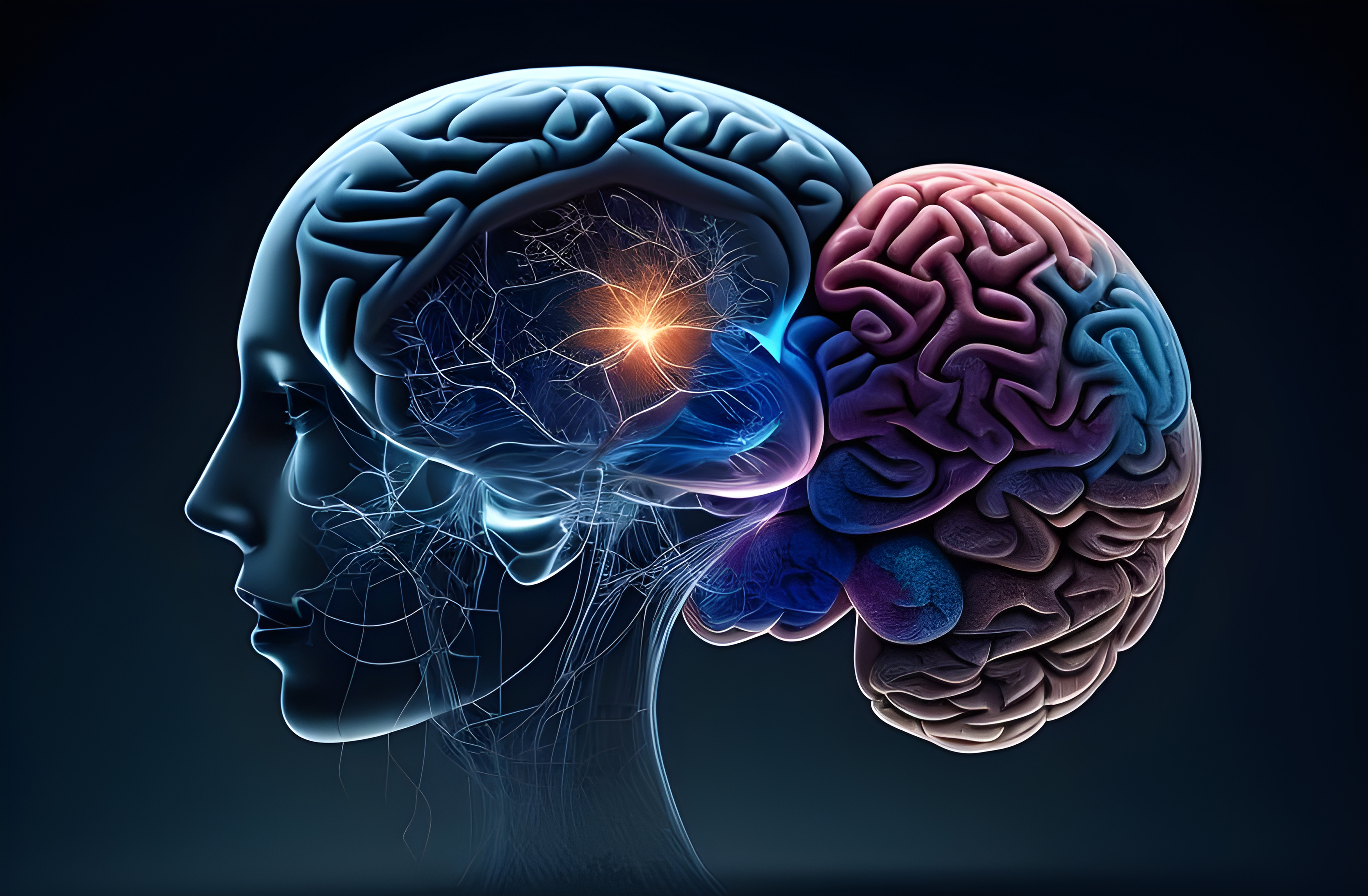 Cérebro humano na mente de ideia mental Conceito.