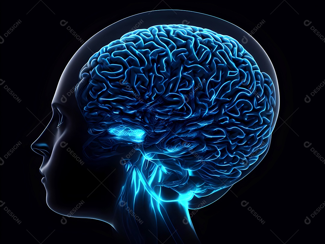 Cérebro humano na mente de ideia mental Conceito.