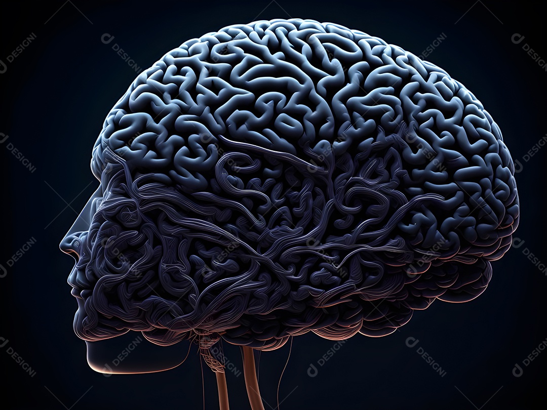 Cérebro humano na mente de ideia mental Conceito.