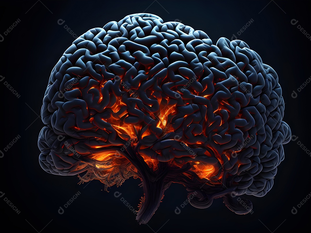 Cérebro humano na mente de ideia mental Conceito.