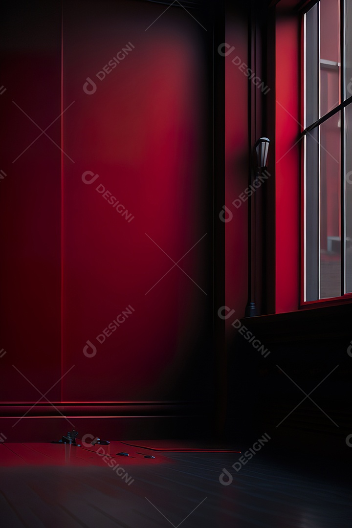 Vermelho parede fundo hiperrealismo fotorreal