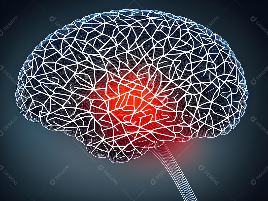Cérebro humano na mente de ideia mental Conceito.