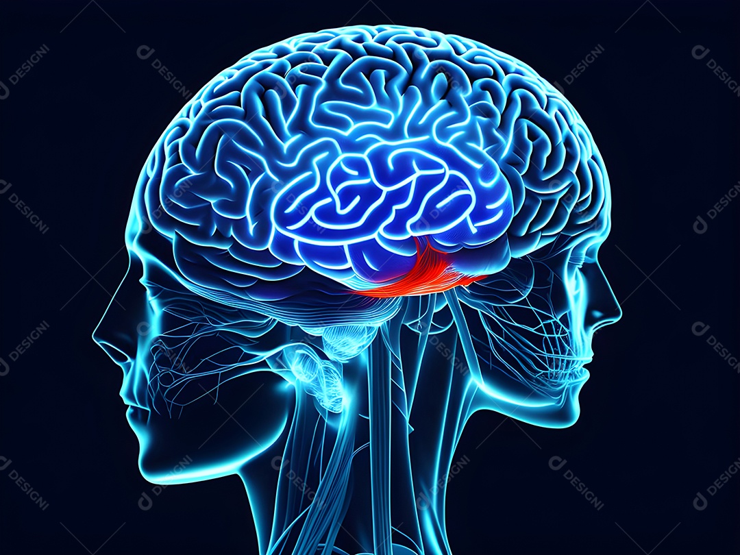 Cérebro humano na mente de ideia mental Conceito.