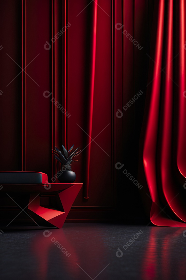 Vermelho parede fundo hiperrealismo fotorreal