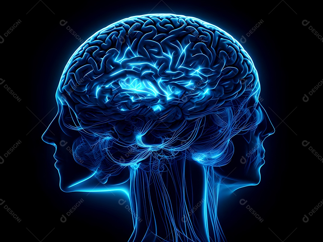 Cérebro humano na mente de ideia mental Conceito.