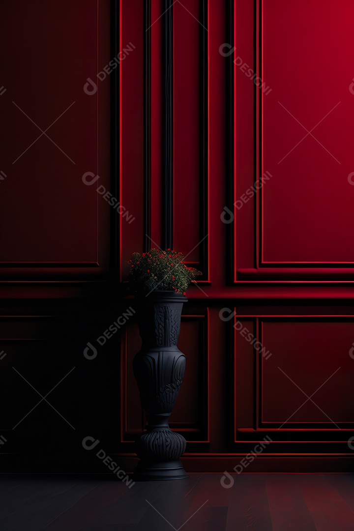 Vermelho parede fundo hiperrealismo fotorreal