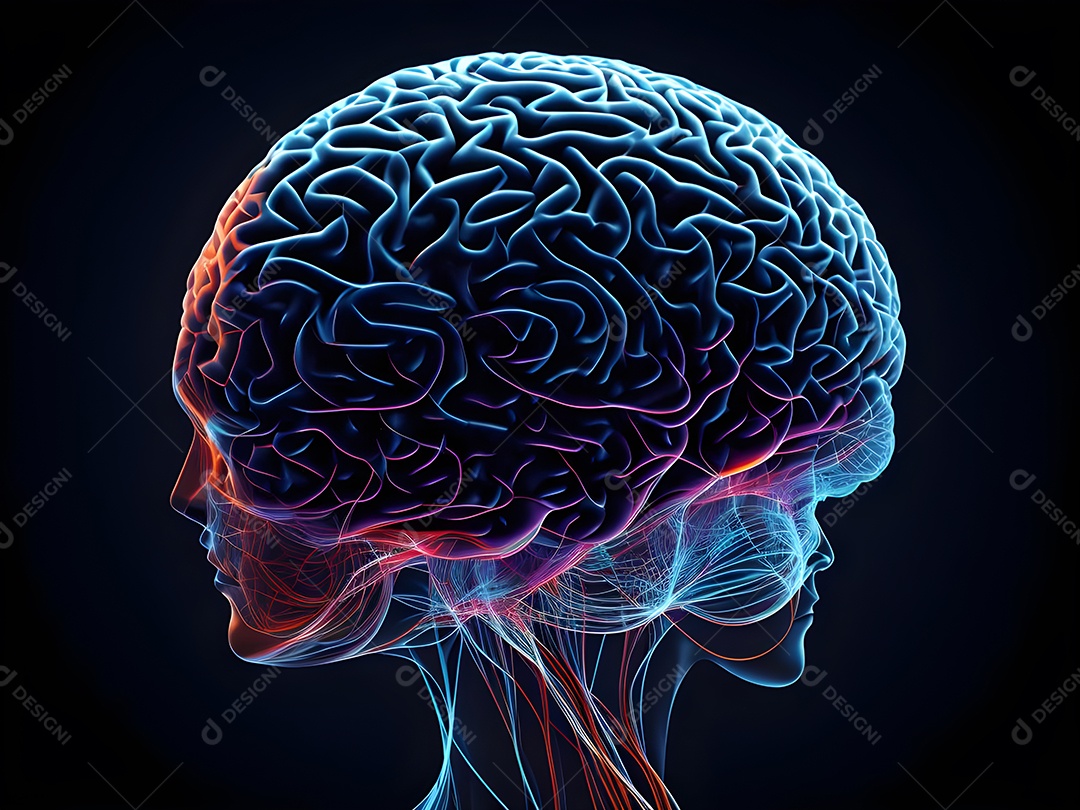 Cérebro humano na mente de ideia mental Conceito.