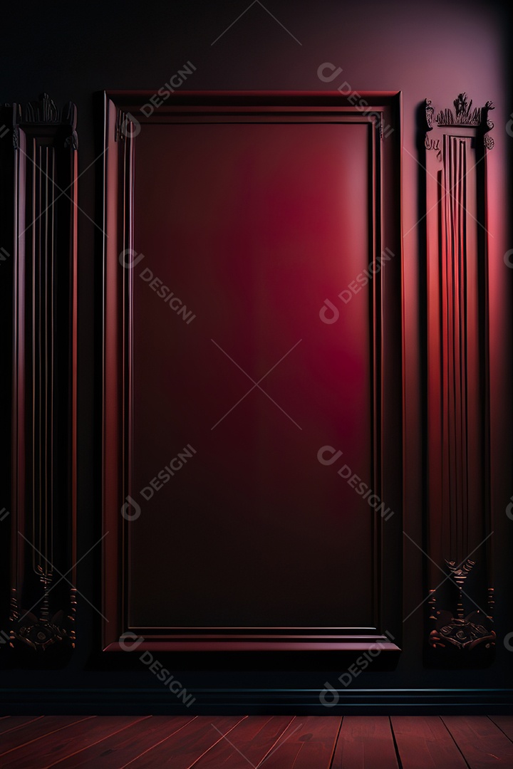 Vermelho parede fundo hiperrealismo fotorreal