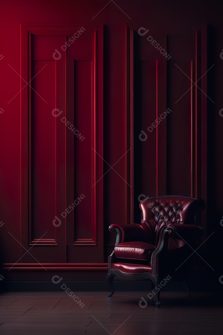 Vermelho parede fundo hiperrealismo fotorreal