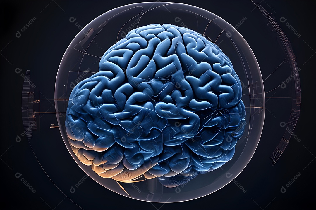 Cérebro humano na mente de ideia mental Conceito.