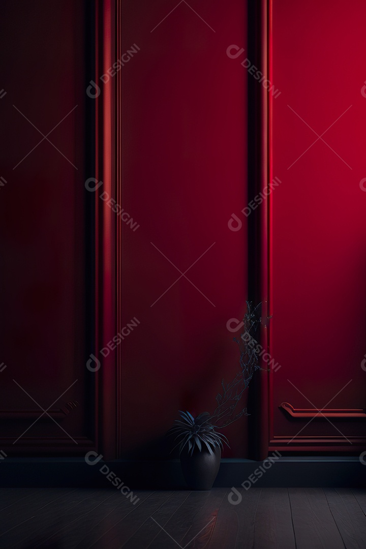 Vermelho parede fundo hiperrealismo fotorreal