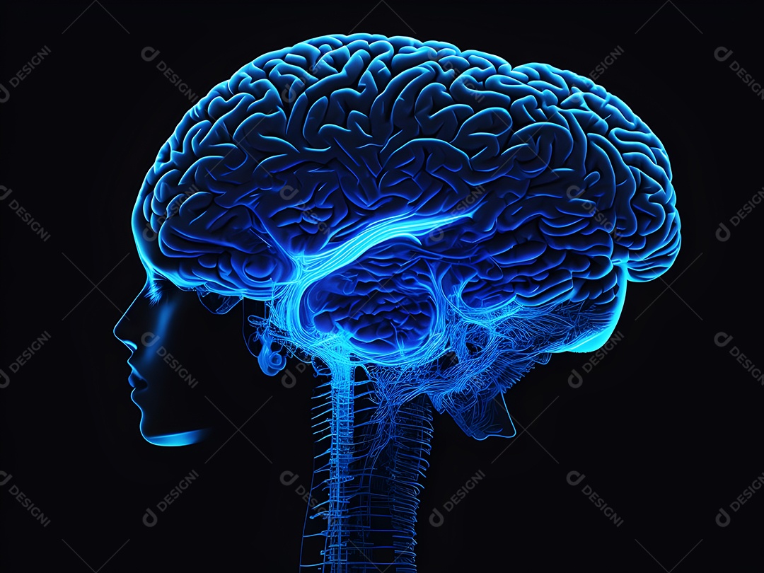 Cérebro humano na mente de ideia mental Conceito.