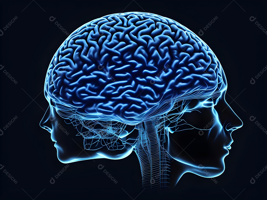 Cérebro humano na mente de ideia mental Conceito.