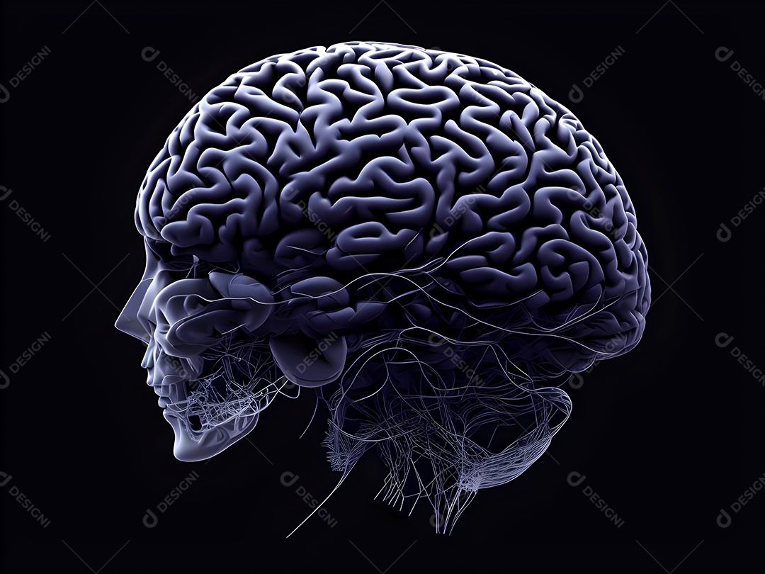 Cérebro humano na mente de ideia mental Conceito.