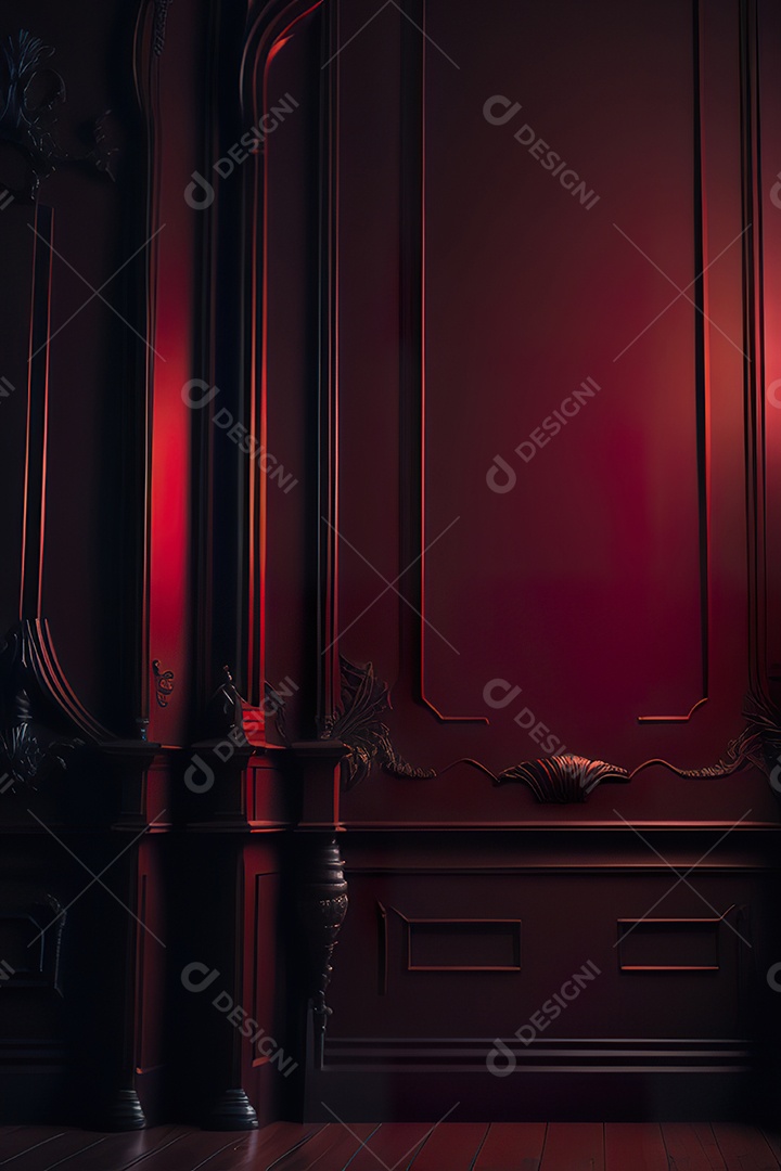 Vermelho parede fundo hiperrealismo fotorreal