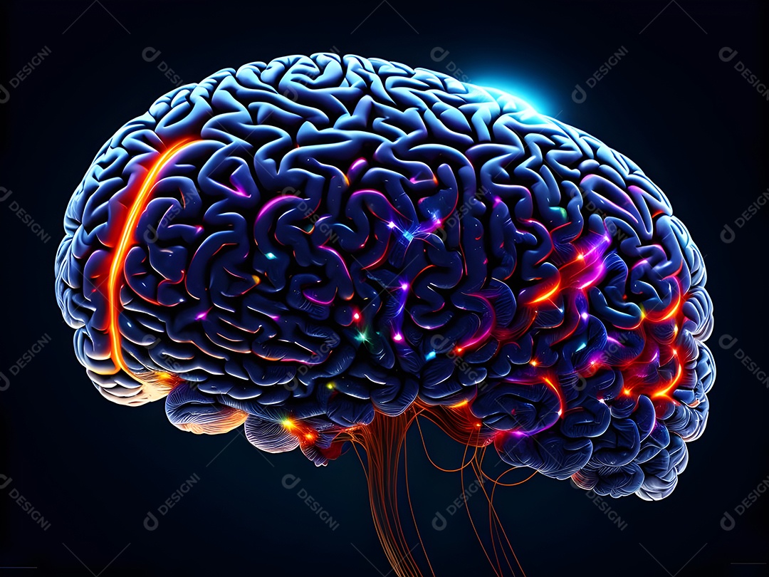 Cérebro humano na mente de ideia mental Conceito.