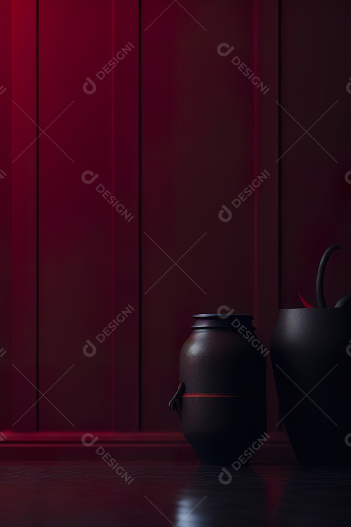 Vermelho parede fundo hiperrealismo fotorreal