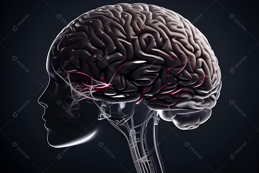 Cérebro humano na mente de ideia mental Conceito.