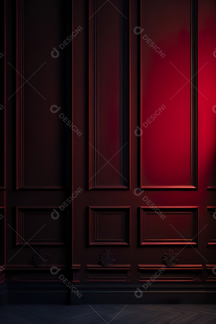 Vermelho parede fundo hiperrealismo fotorreal