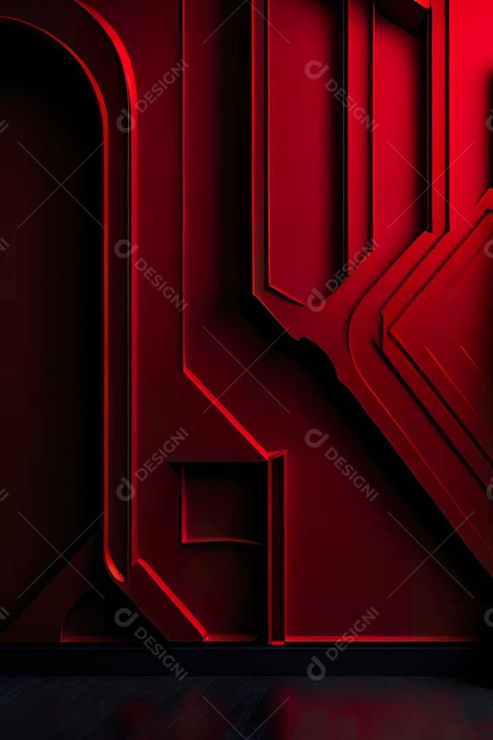 Vermelho parede fundo hiperrealismo fotorreal