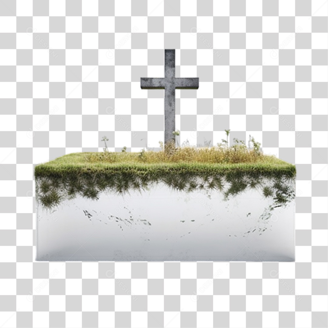 Morro com uma Cruz PNG Transparente