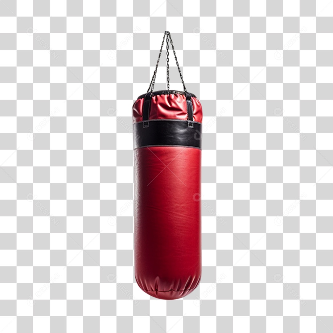 Objeto 3D Saco de Boxe PNG Transparente