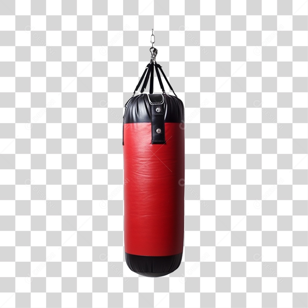 Objeto 3D Saco de Boxe PNG Transparente