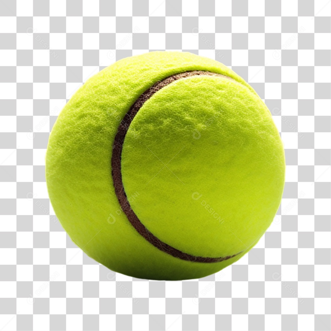 Objeto 3D Bola de Tênis PNG Transparente