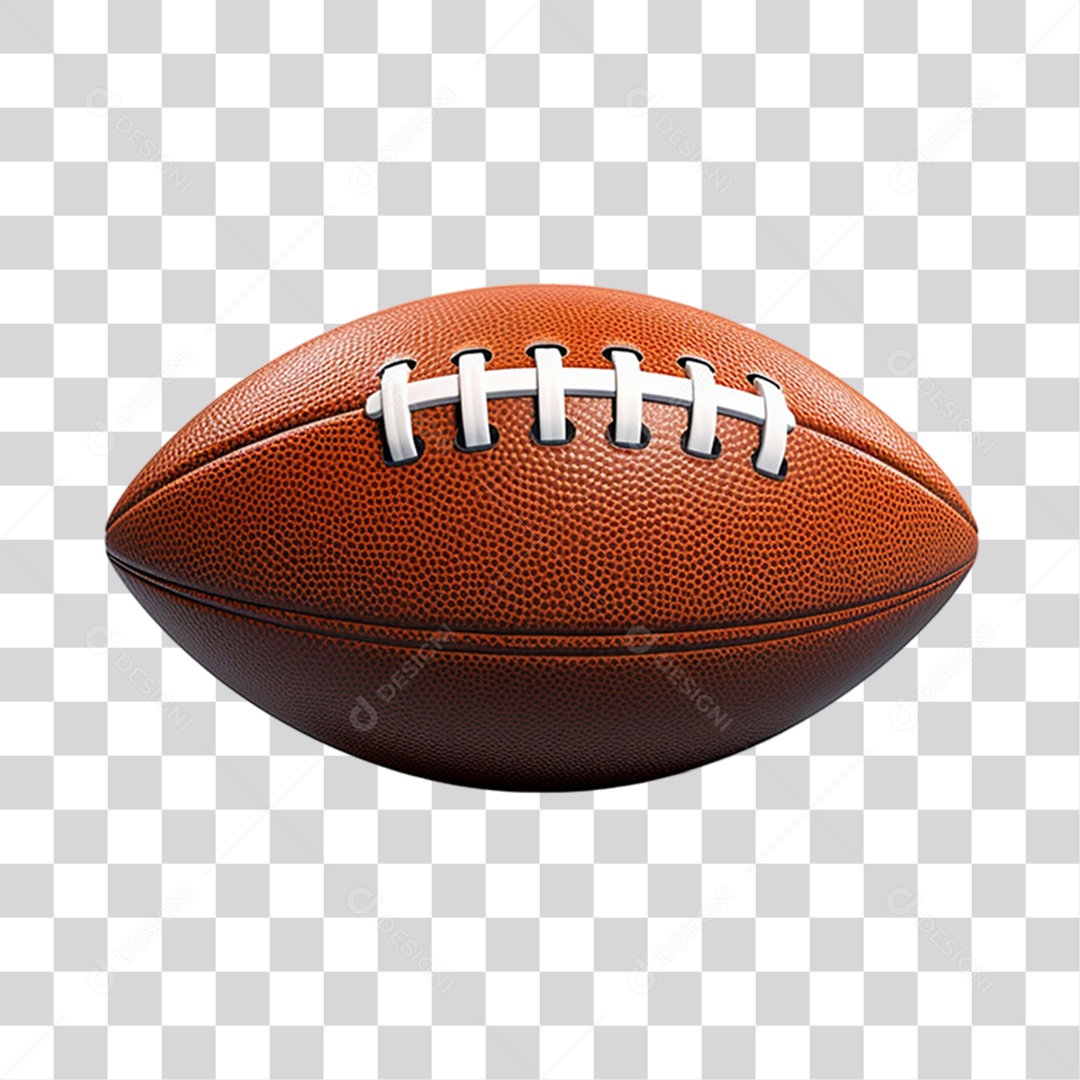 Objeto 3D Bola de Futebol Americano PNG Transparente