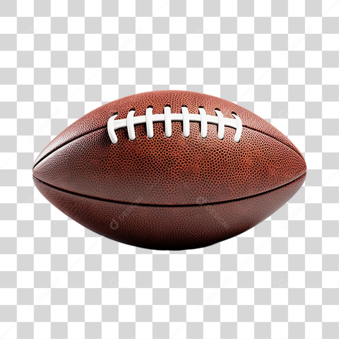 Objeto 3D Bola de Futebol Americano PNG Transparente