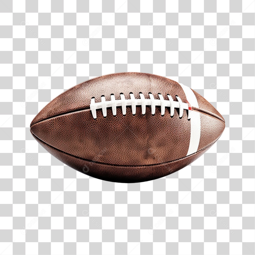 Objeto 3D Bola de Futebol Americano PNG Transparente