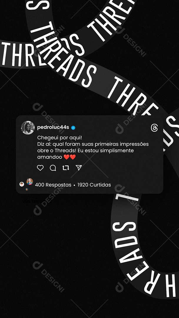 Threads Social Media PSD Editável