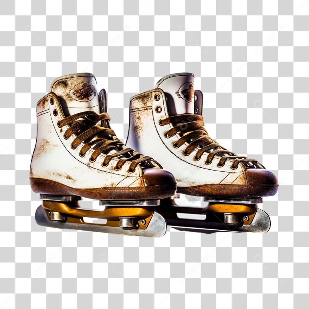 Objeto 3D Patins de Gelo PNG Transparente