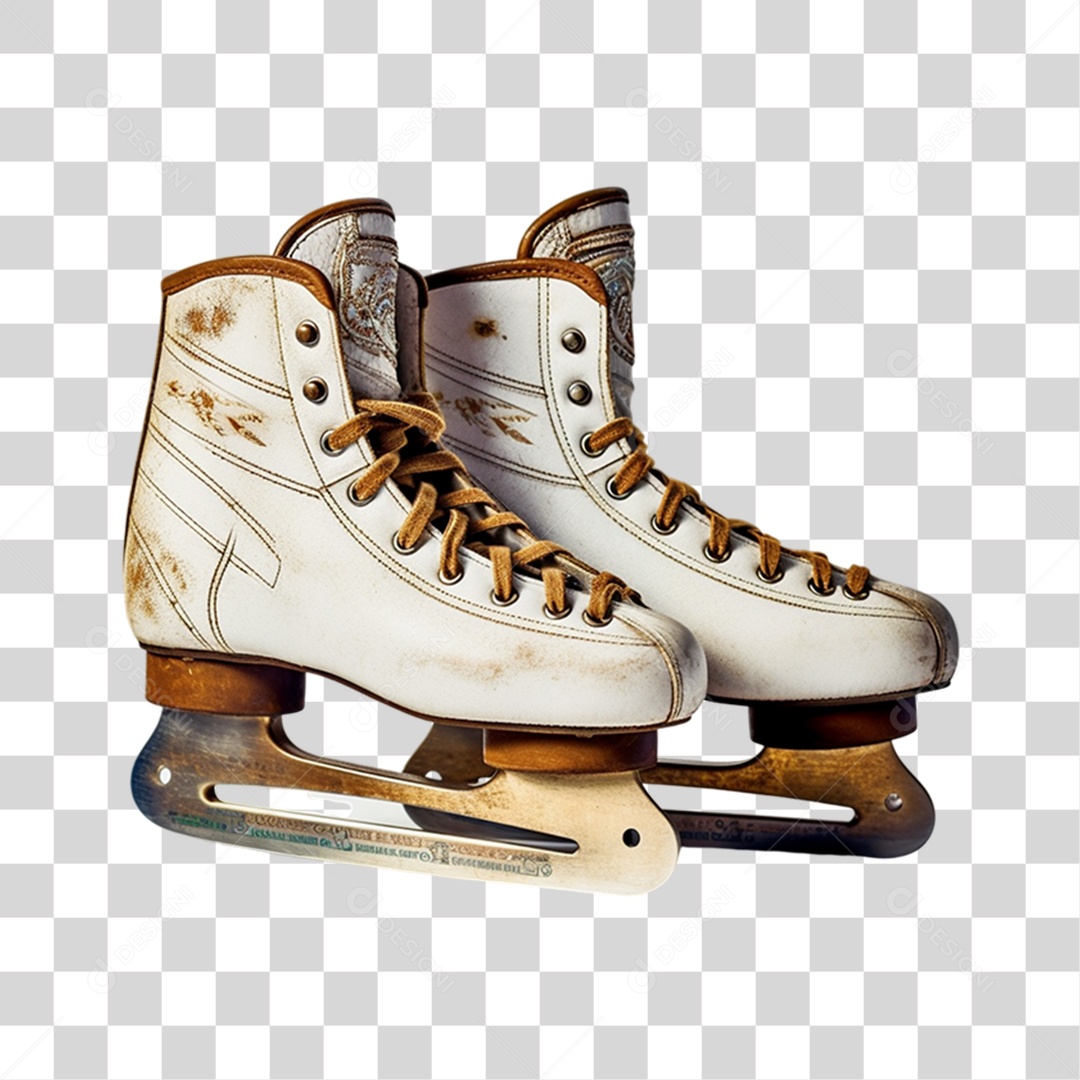 Objeto 3D Patins de Gelo PNG Transparente