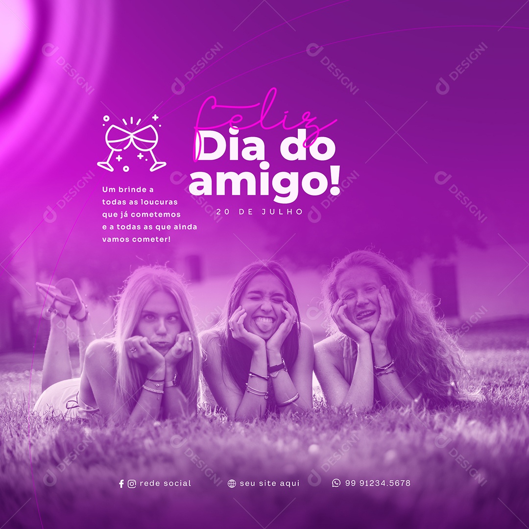 Day Friend 20 From July Social Media PSD Editable. zip zip