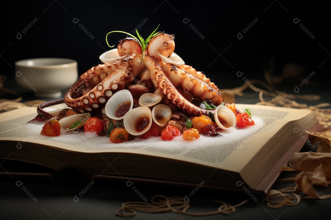 Nesta imagem encantadora para um livro gastronômico as mãos talentosas de chefs geradas por IA