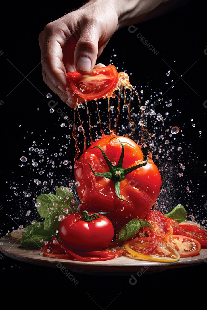 Nesta imagem encantadora para um livro gastronômico as mãos talentosas de chefs geradas por IA