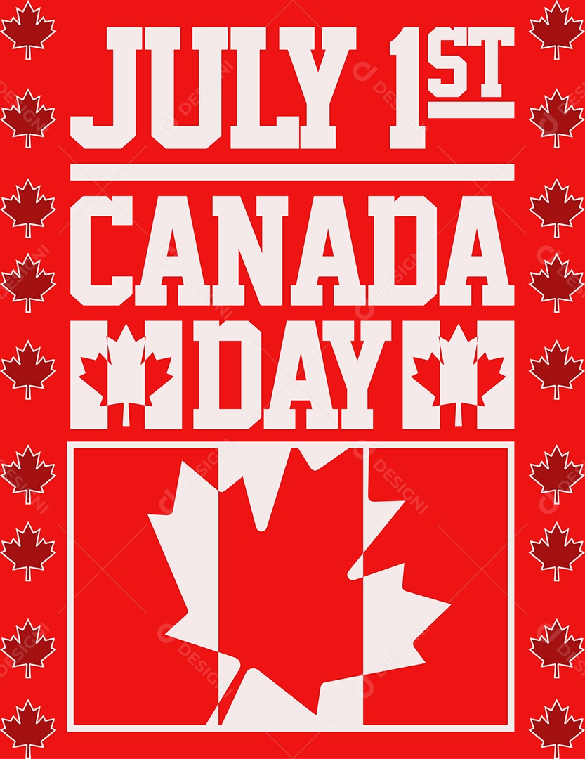 Dia do Canadá 1 De Julho Vetor EPS