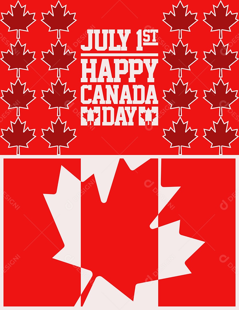Dia do Canadá 1 De Julho Vetor EPS