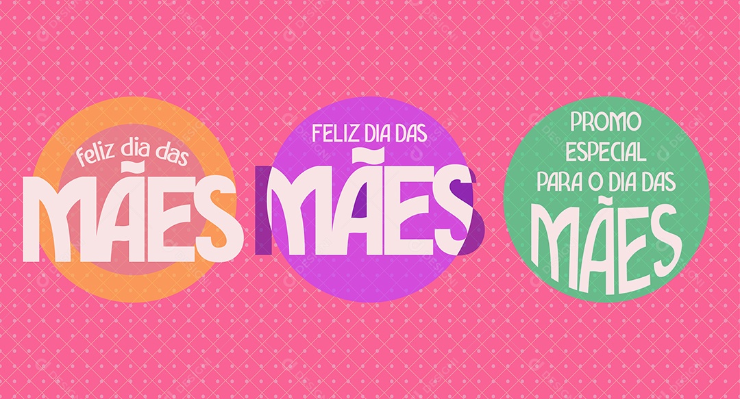 Conjunto De Selos Do Dia Das Mães EPS