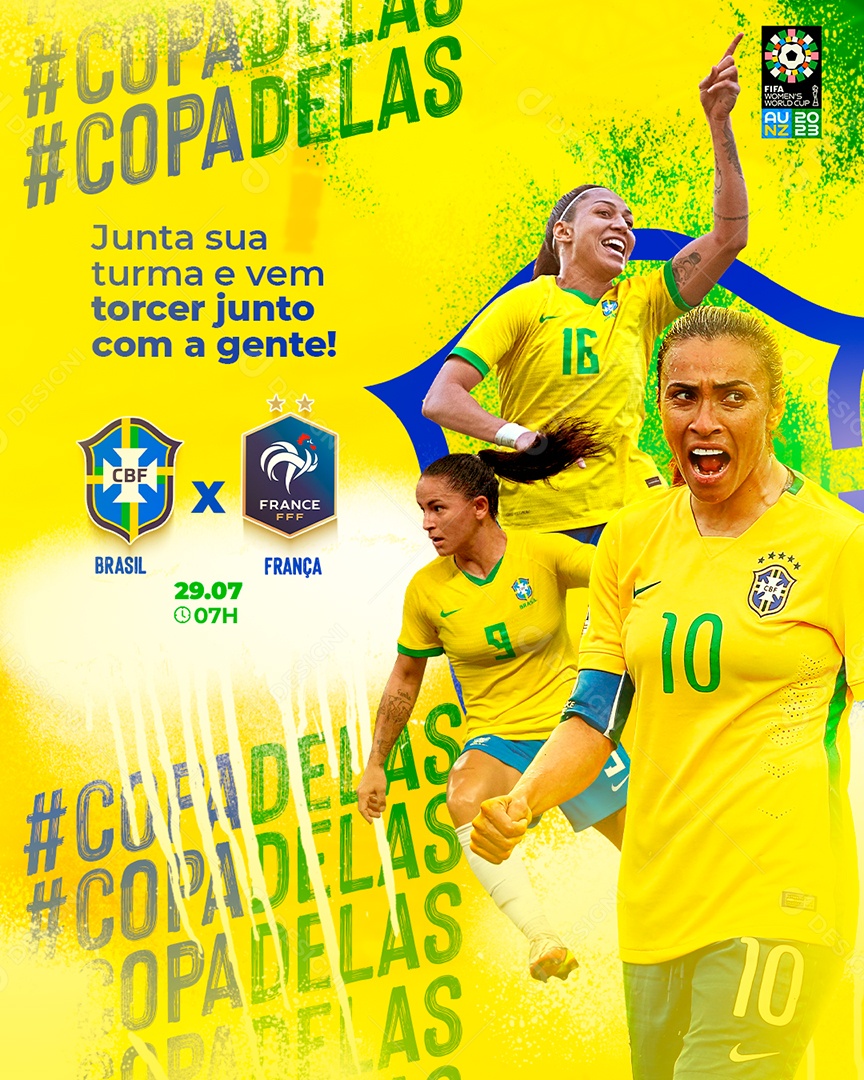 Social Media Vamos Brasil Cada Gol Uma Cerveja Futebol PSD Editável