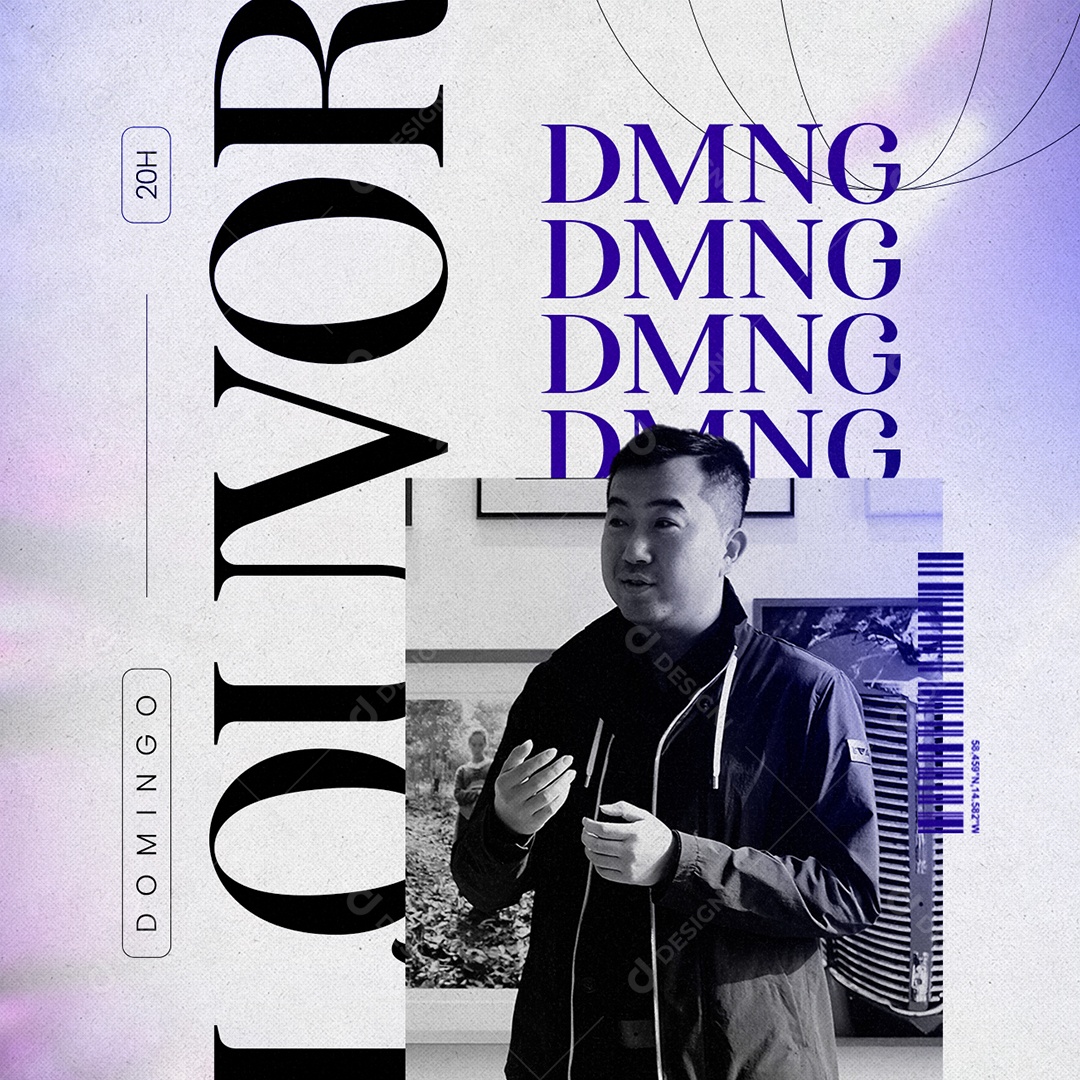 Louvor Domingo Gospel DMNG Social Media PSD Editável