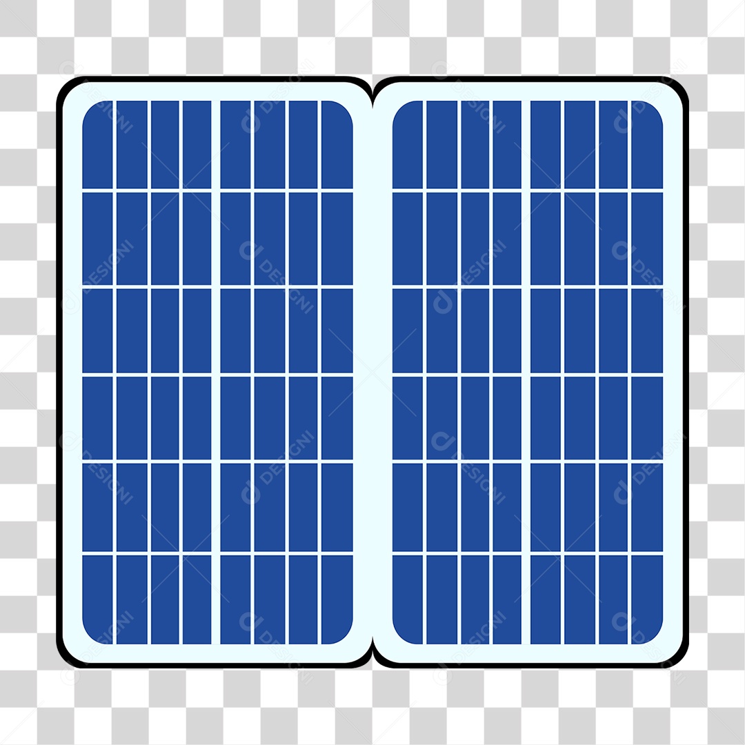 Elemento 3D Painel de Placa Solar para Composição PNG Transparente