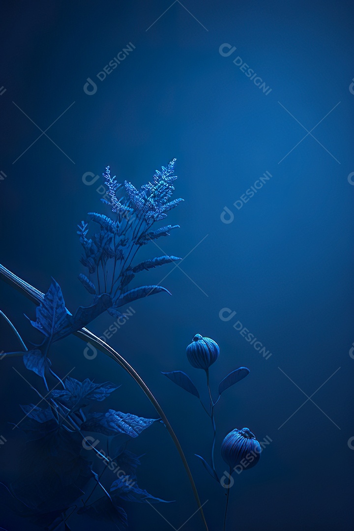 Fundo azul primavera ou outono