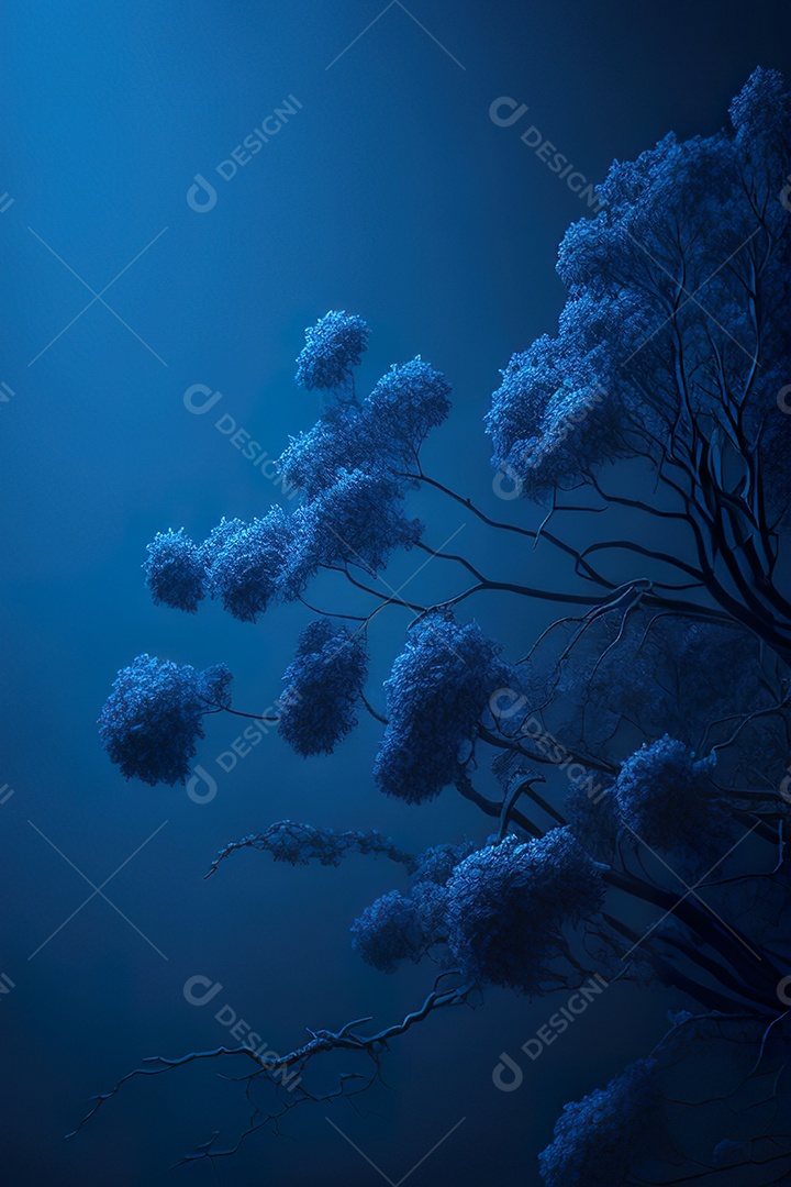 Fundo azul primavera ou outono