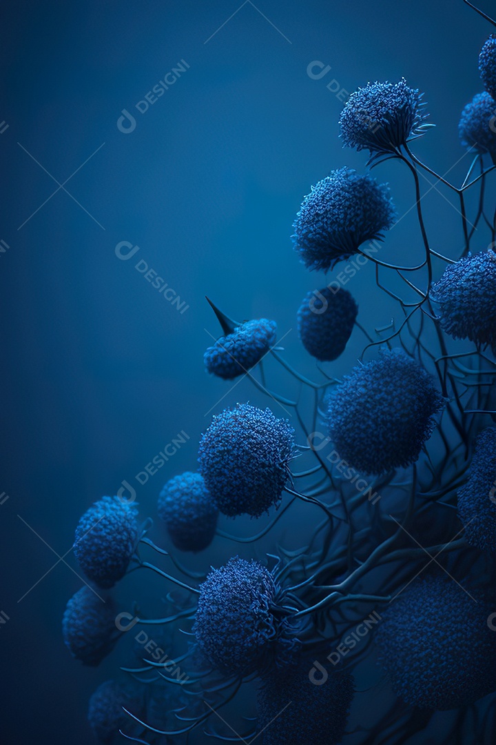 Fundo azul primavera ou outono