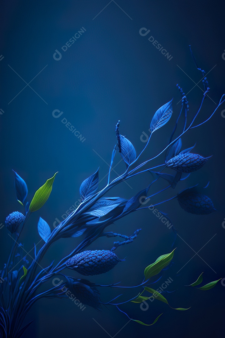 Fundo azul primavera ou outono