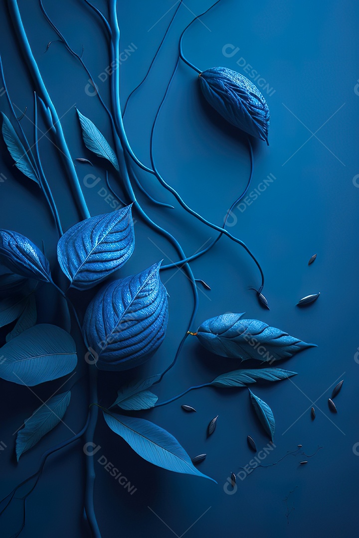 Fundo azul primavera ou outono