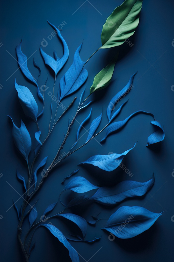 Fundo azul primavera ou outono