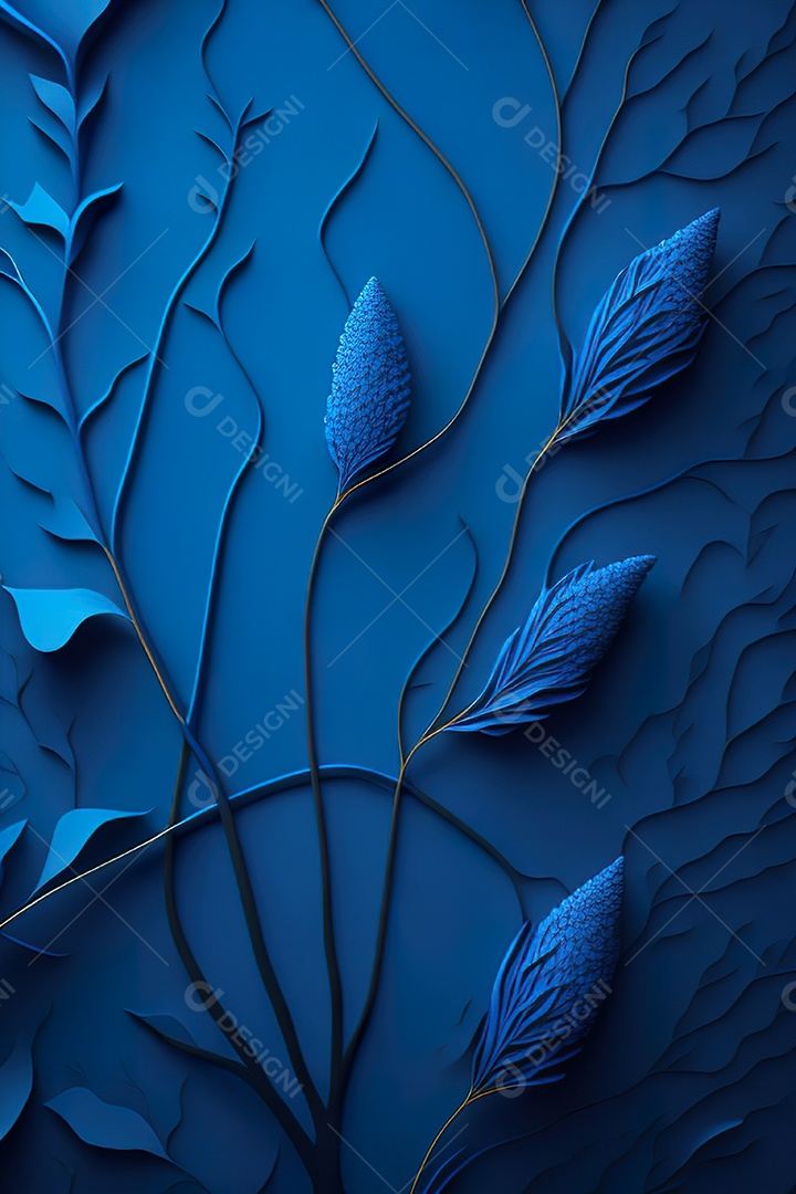 Fundo azul primavera ou outono